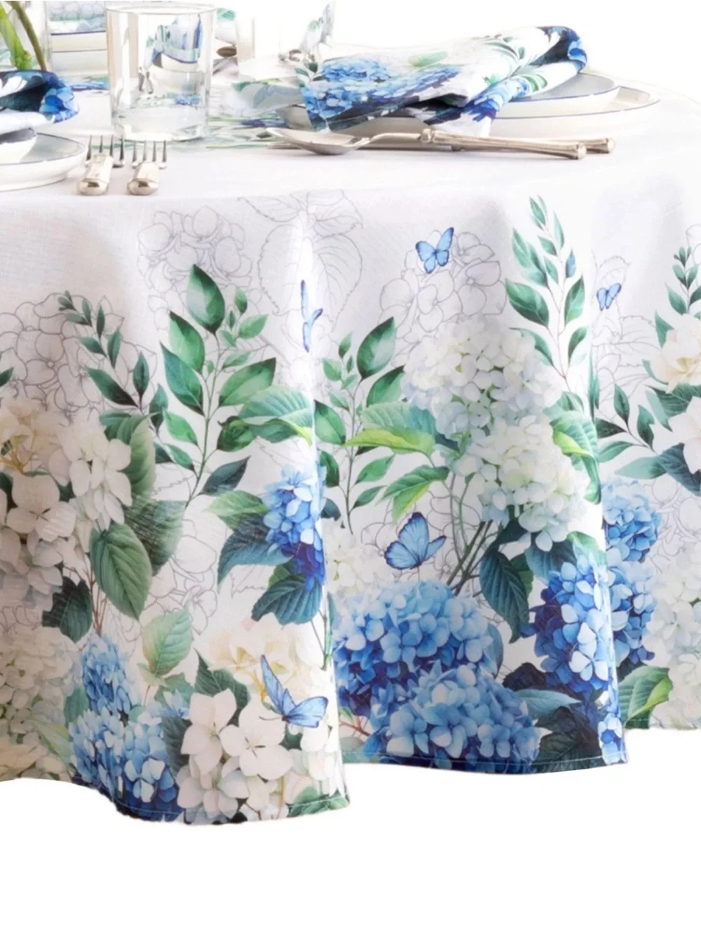 Hydrangea Bloom Floral Double Border 70